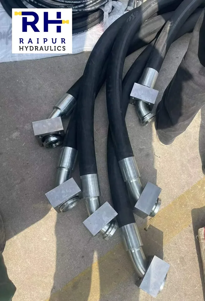 RHPL hydraulic hose assemblies; representative products, not failed specimens
