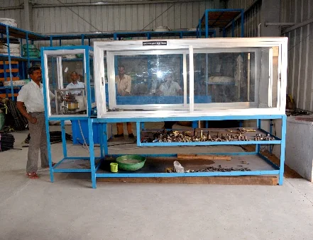Existing enclosed hose test bench photograph at RHPL works